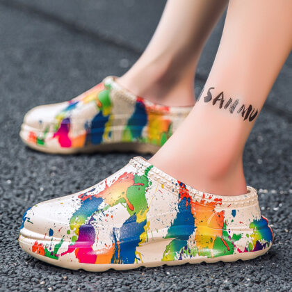 Men's Fashion Platform Pump Chef Hotel Waterproof Food Workshop Work Shoes Durable Garden Slippers