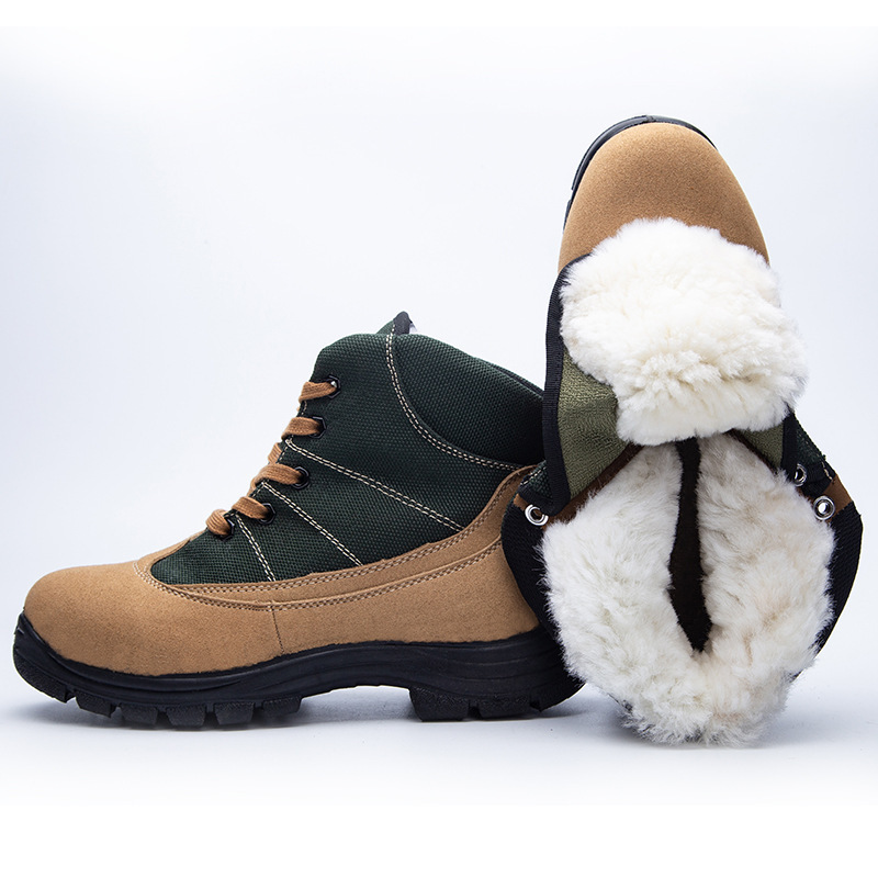Wool Boots Men's Fleece-lined Thickened Fur - Image 3