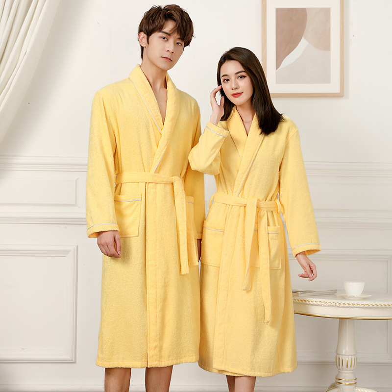 Towel Material Bathrobe Men's And Women's Pajamas - Image 8
