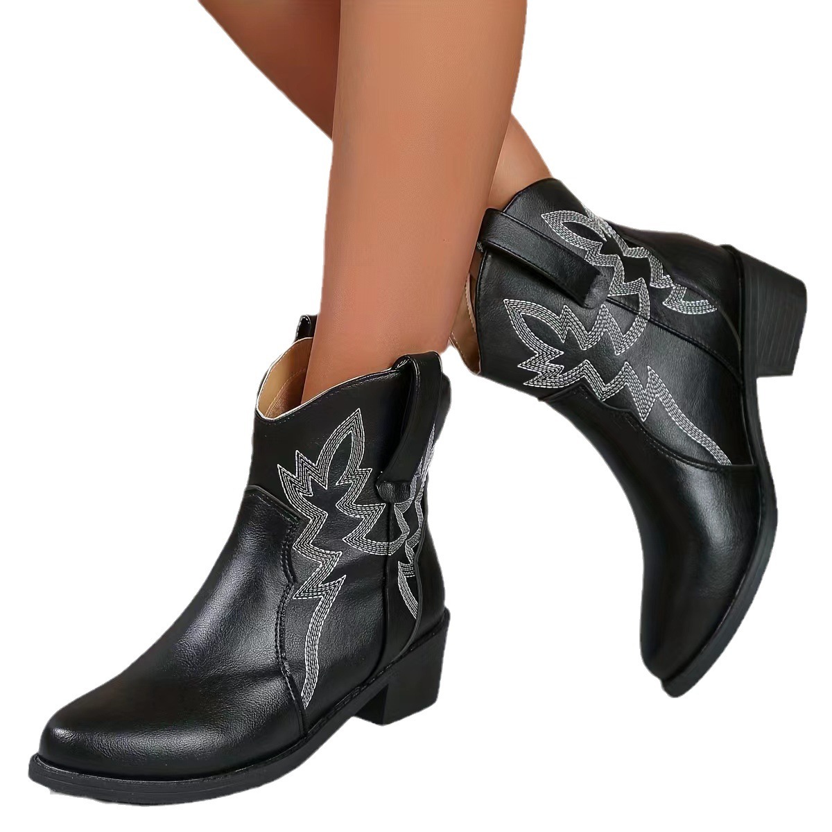 Spring And Summer Wedge Women's Round Toe Boots - Image 5