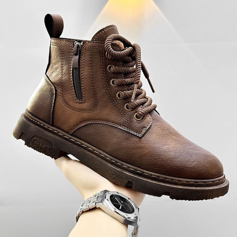 Men's Boots High-top New British Retro Workwear Trendy Casual – Bild 7