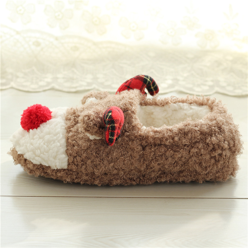 Cotton Slippers Female Autumn And Winter Cute Elk Bag Heel - Image 4