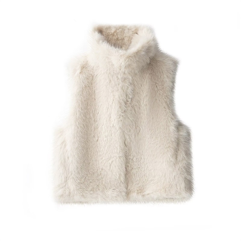 Women's Fashionable Loose Casual Faux Fur Vest - Image 6