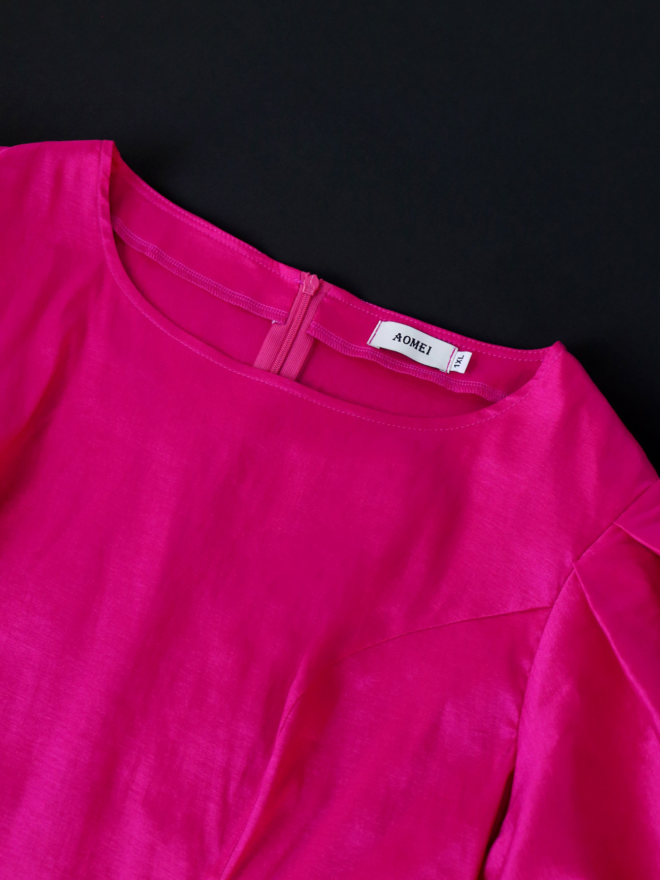 Summer Satin Lantern Sleeve Waist-controlled Top — изображение 8