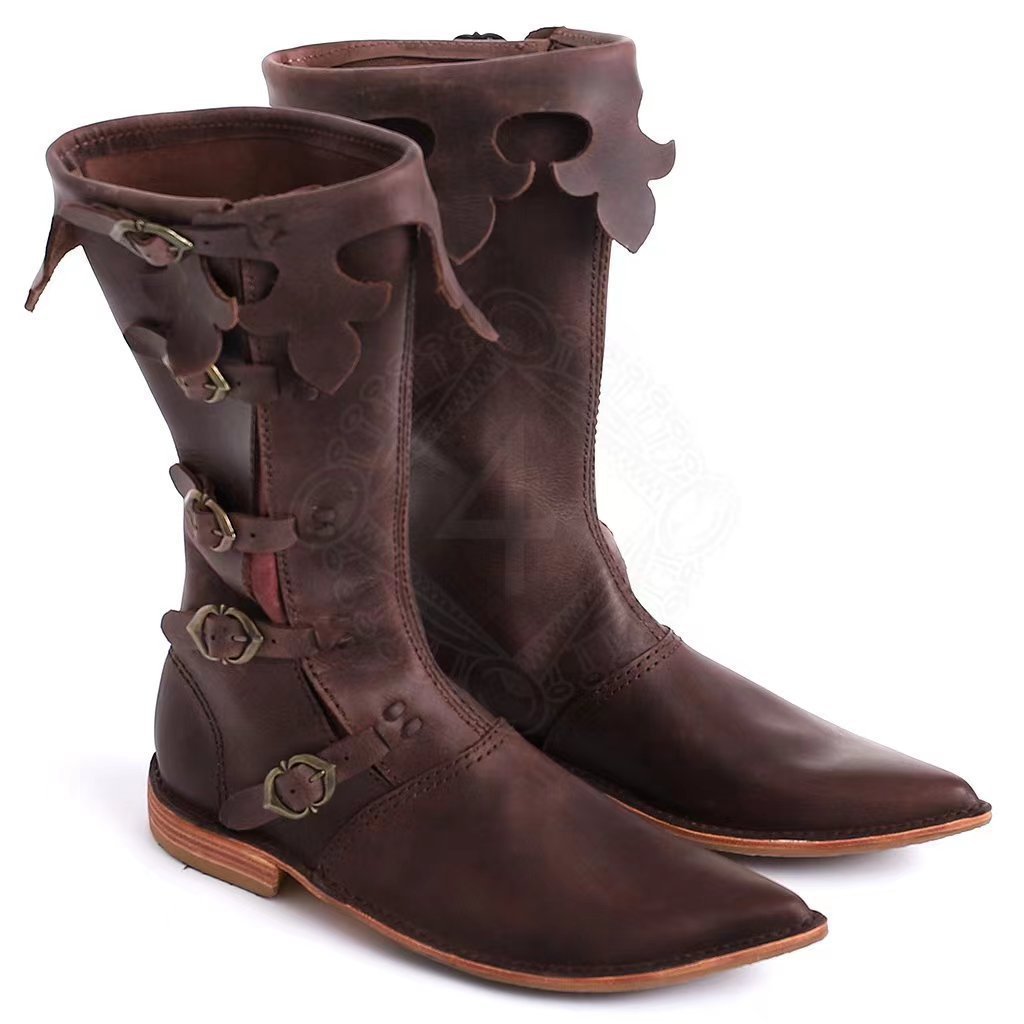 Retro Renaissance Men's Square Heel Boots - Image 5