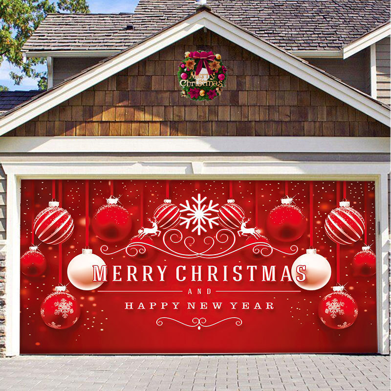 Christmas Background Hanging Cloth Garage Door Patch Holiday Party — изображение 3