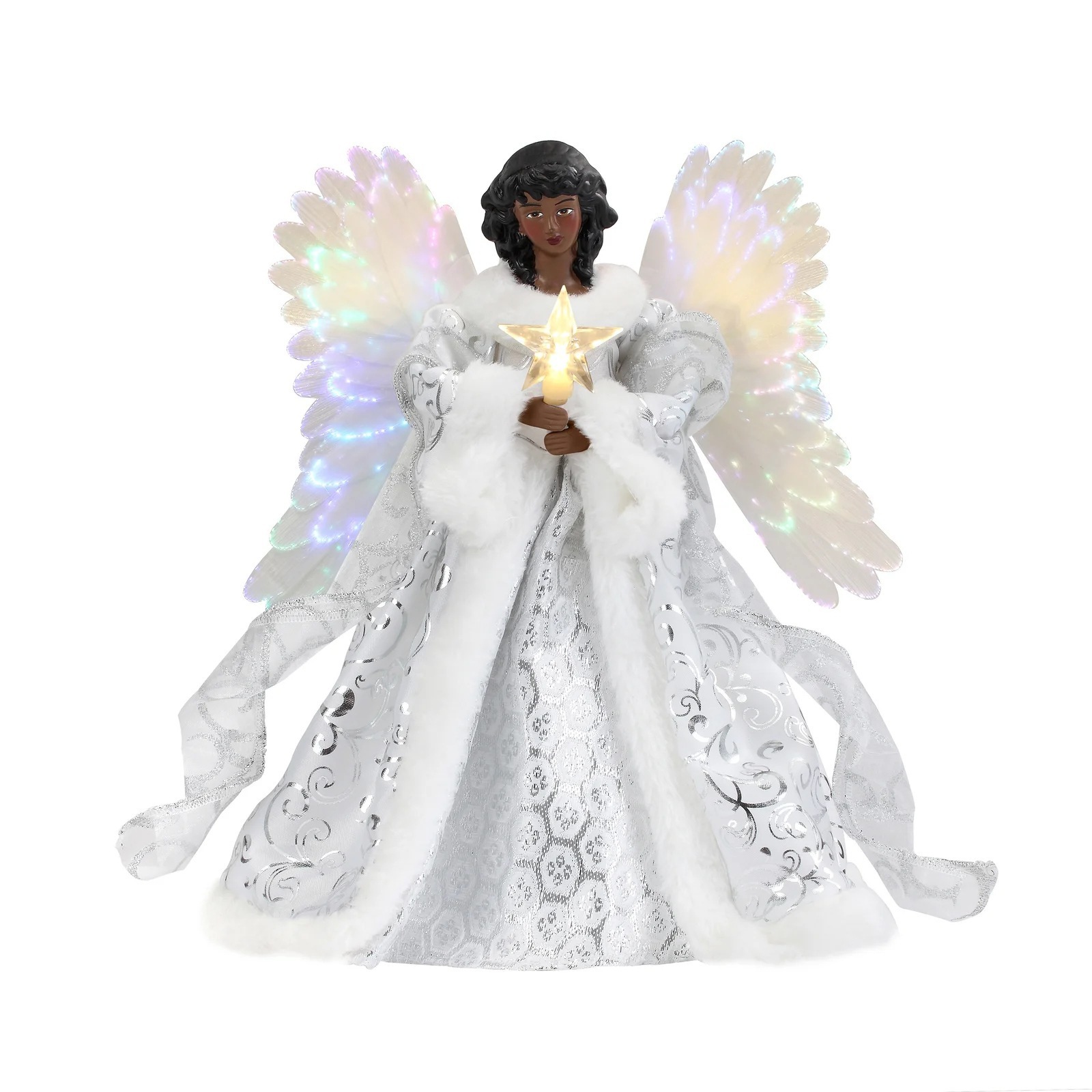 Christmas Tree Decoration Golden Angel Doll Tree Top Star LED Glow - Image 3