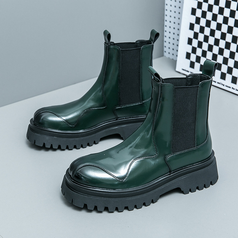 British Glossy Ankle Boots For Men – Bild 2