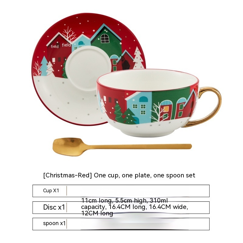 Ins Christmas Ceramic Cup Dish Kitchen Gadgets - Image 9