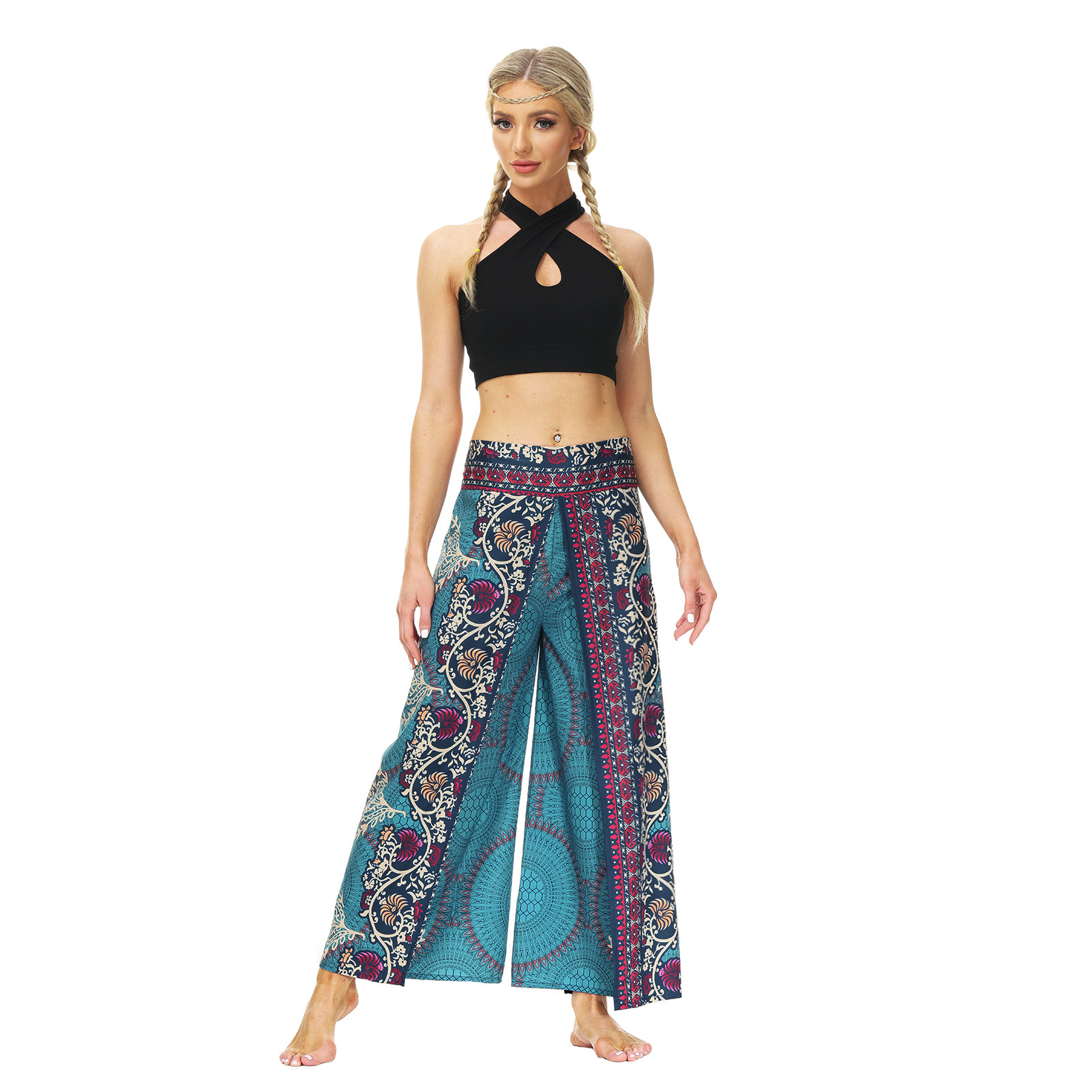 Yoga Pants Women's High Waist Wide Leg Pants - Image 7