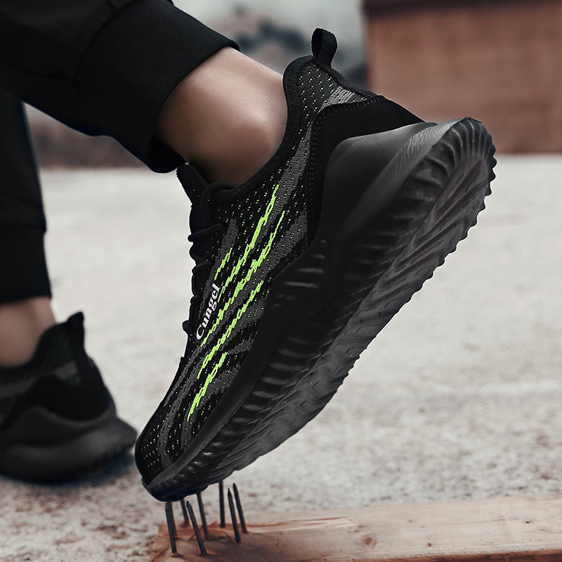 Men's Non-slip Wear-resistant Breathable Fly-woven Anti-smashing Work Shoes – Bild 4