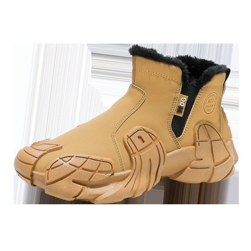 Men's Solid Color Tooling Fleece Lined Martin Boots - Image 6