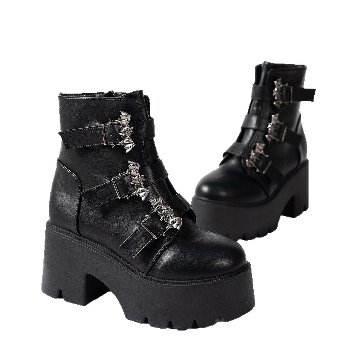 Women's Thick-soled Ankle Boots With Belt Buckle Decoration – Bild 5