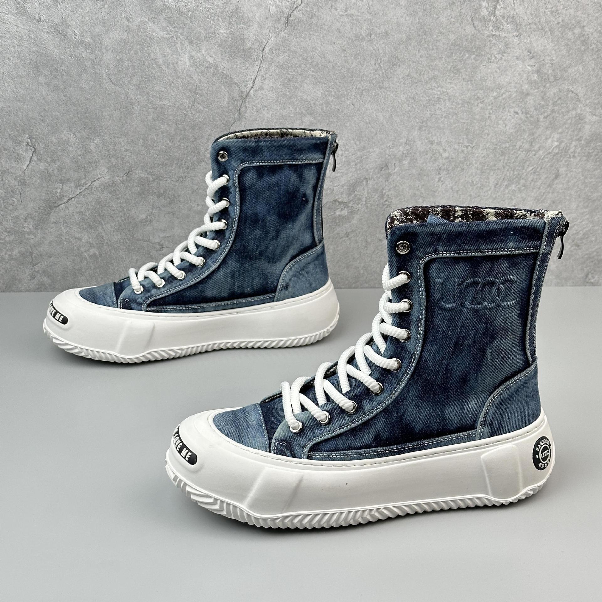 High-top Canvas Boots Fashionable All-match Fashion Boots Men - Image 7
