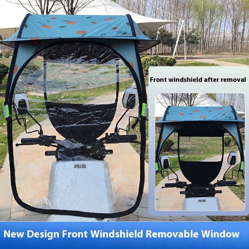 Canopy Battery Car Four Seasons Universal Motorcycle Sun Protection Sunshade - Image 8