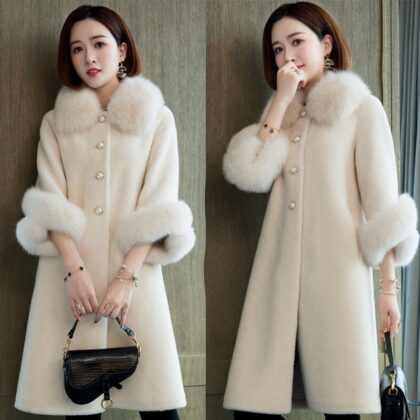 Women's Casual Sheep Shearing Coat Mid-length