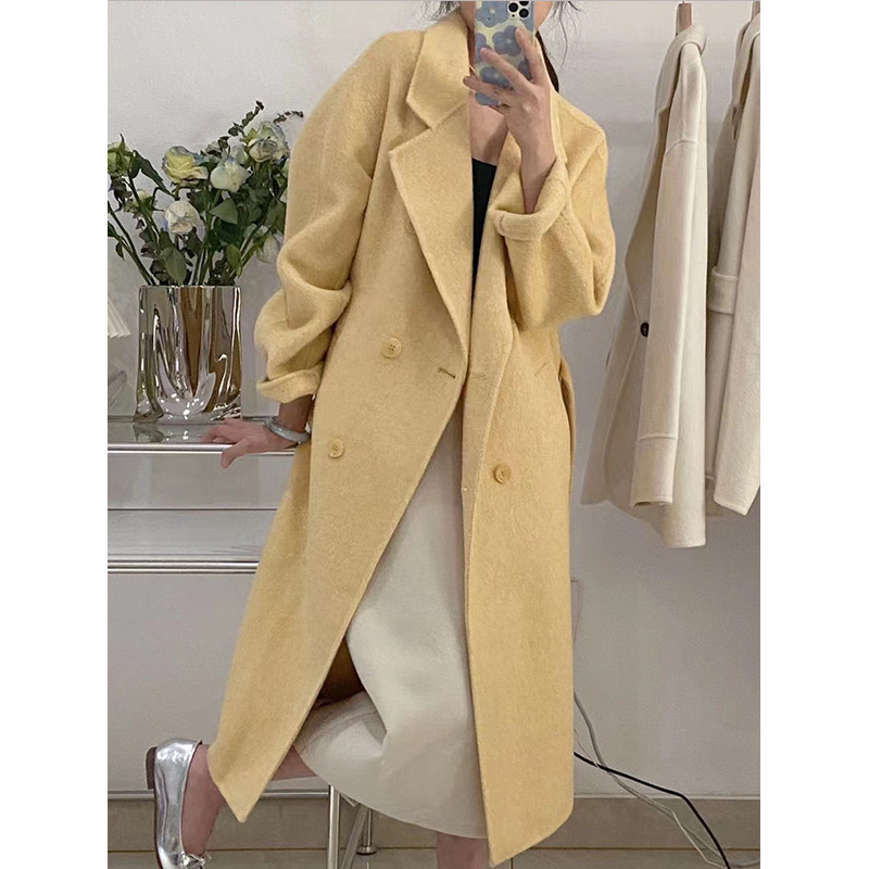 Light Luxury Thick Rabbit Fur Silk Double-faced Woolen Goods Coat — изображение 9