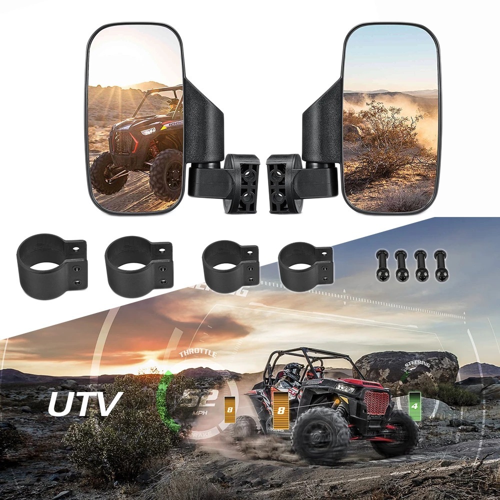 Applicable ATV Wide-angle Rearview Mirror Motorcycle Shockproof Side