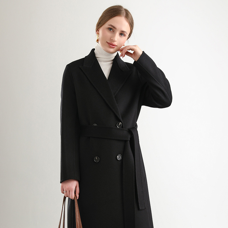 Women's Mid-length Woolen Wool Overcoat Coat - Image 4