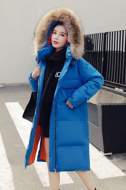 Western style white duck down jacket