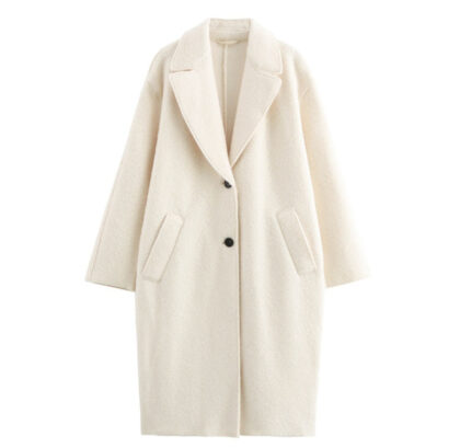 Women's Elegant Commuter Lapel Single-breasted Wool Coat