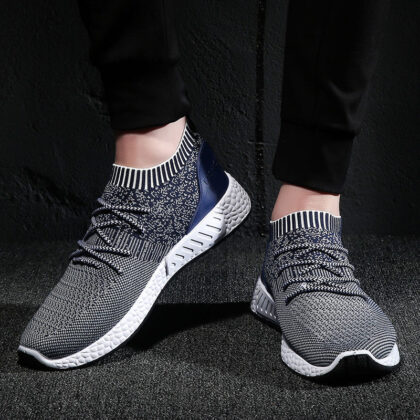 Flying knit stretch socks shoes