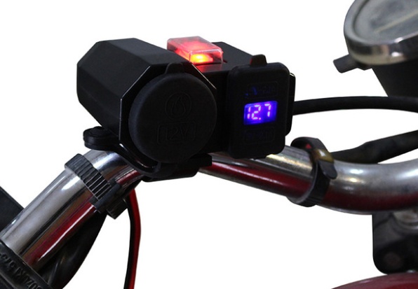 Motorcycle USB Waterproof Car Charger Cigarette Lighter Voltmeter - Image 7