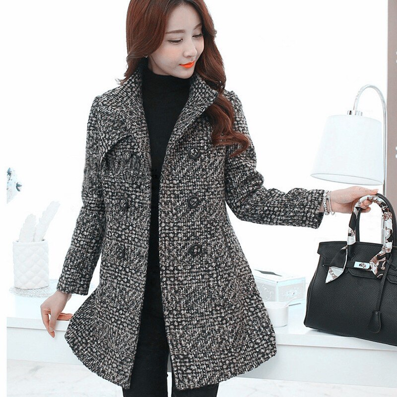 Fashion Thick Plaid woolen coat women's clothing - Image 4
