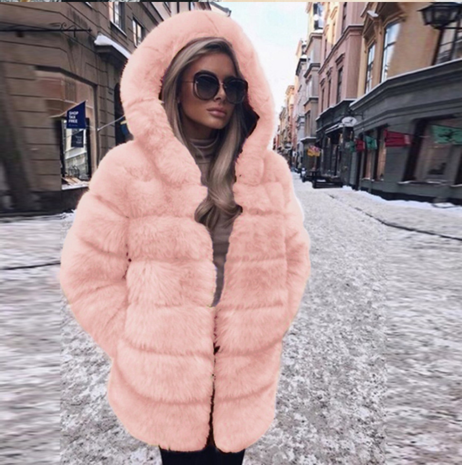 Women Luxury Winter Warm Fluffy Faux Fur Short Coat Jacket - Image 8