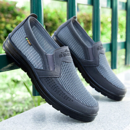 Summer Middle-aged And Elderly Cloth Shoes Dad Casual Mesh Breathable Men's Shoes