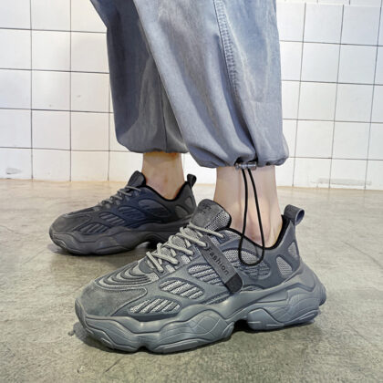 Men's Shoes Spring New Sports And Leisure Men's Korean Version Of The Trend Of Wild Increase Hong Kong Style Ins Old Fashion Shoes