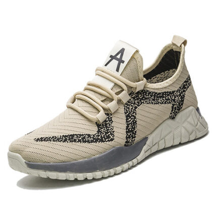 Trendy Running Shoes Student Flying Knitted Sports Men'S Shoes