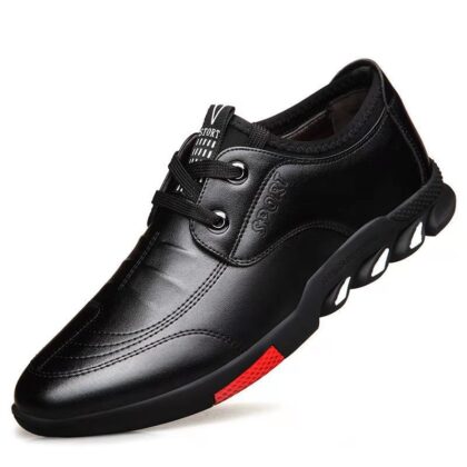 Casual Leather Shoes Men's Breathable Driving Shoes Laces
