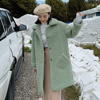 Lamb woolen coat