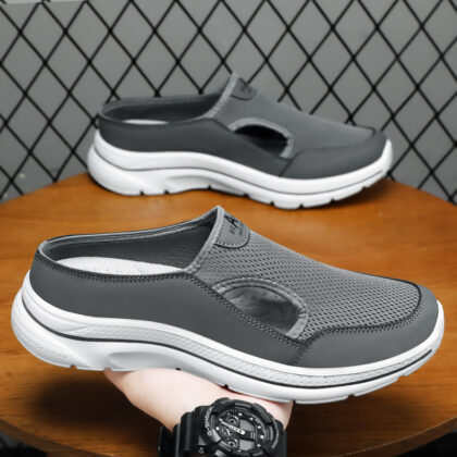 Men's Hollow-out Half Slippers Soft Bottom Comfortable Casual Shoes