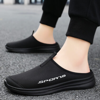 Men's Breathable Loafers Heel-free Closed-toe Slippers