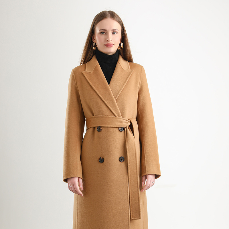 Women's Mid-length Woolen Wool Overcoat Coat - Image 7