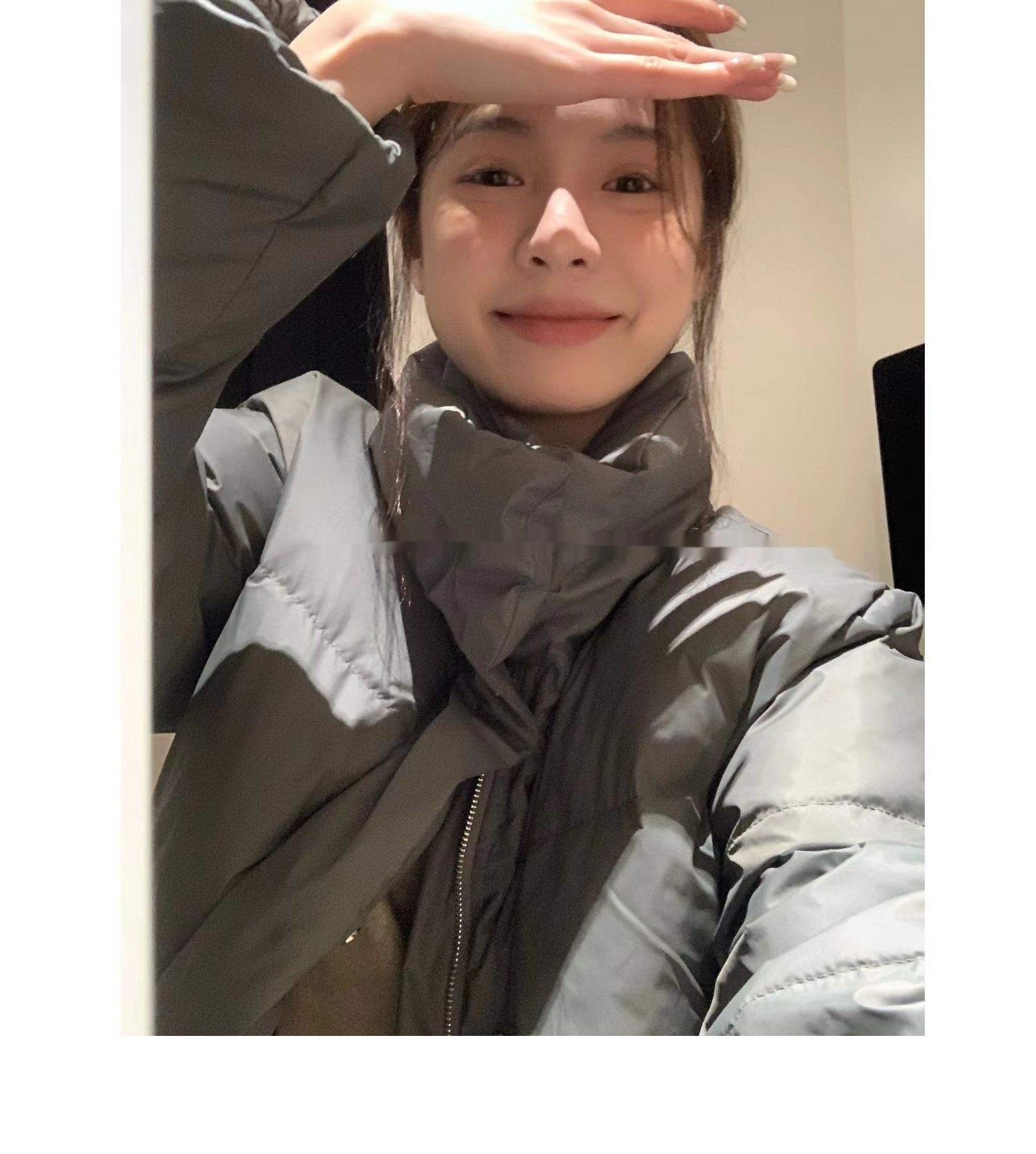 White Duck Down Short Down Jacket Female Lazy Winter Gray Puffer Jacket Coat - Image 8