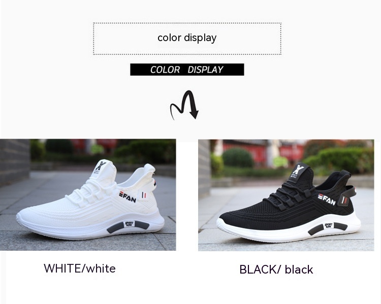 Front Lace-up Trendy Casual Mesh Surface Lightweight Sneaker - Image 9