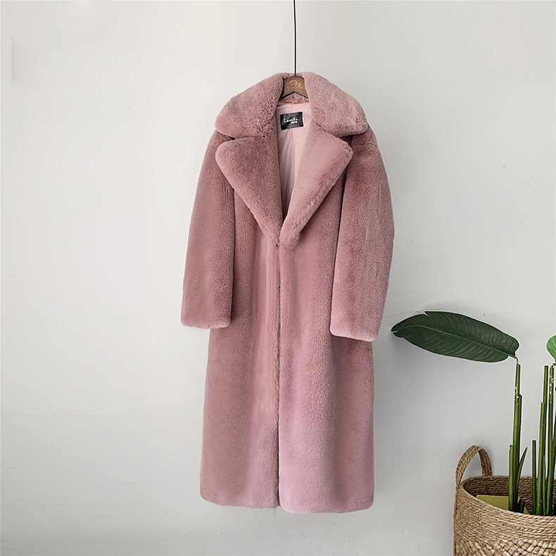 Thick long fur coat faux fur faux fur coat - Image 6