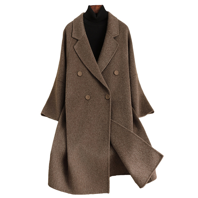 Double-sided Wool Overcoat Women's Mid-length Woolen Coat - Image 5