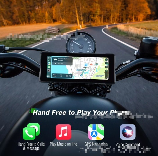 6.86-inch Motorcycle Driving Recorder HD Dual Lens Projection Screen Navigation - Image 6