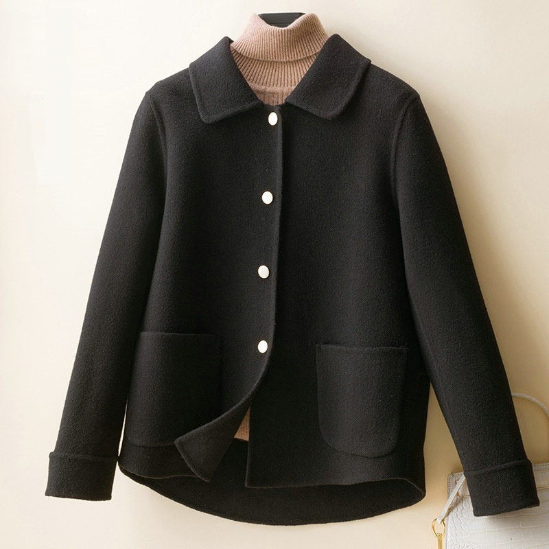 Double-sided Woolen Fallwinter Slim Wool Overcoat - Image 7