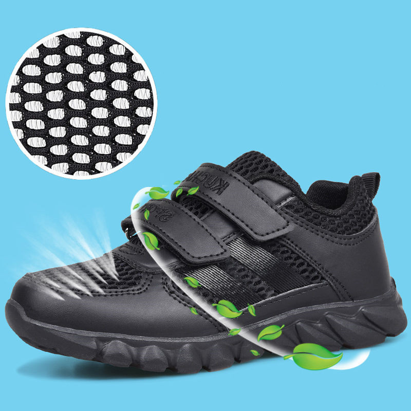 Boys' Shoes, Sports Shoes, Waterproof, Non-slip, Deodorant, Children's Black Shoes - Image 2