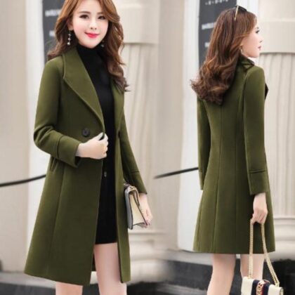 Thick Woolen Coat Women Middle-Aged and Elderly Plus Cotton