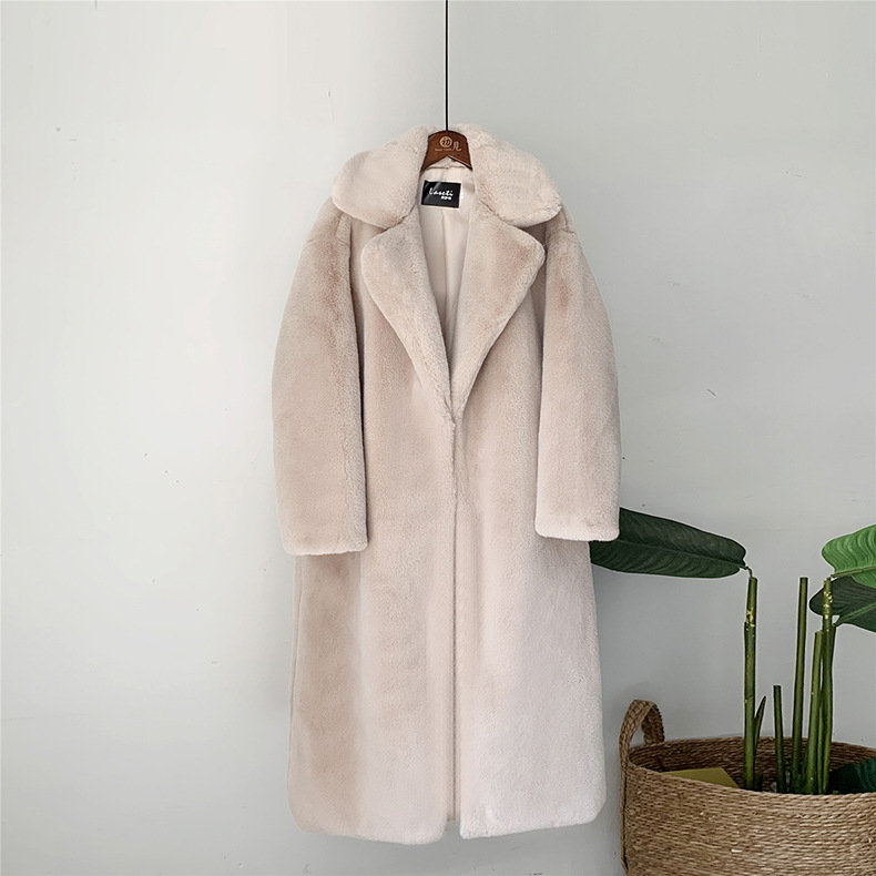 Thick long fur coat faux fur faux fur coat - Image 2
