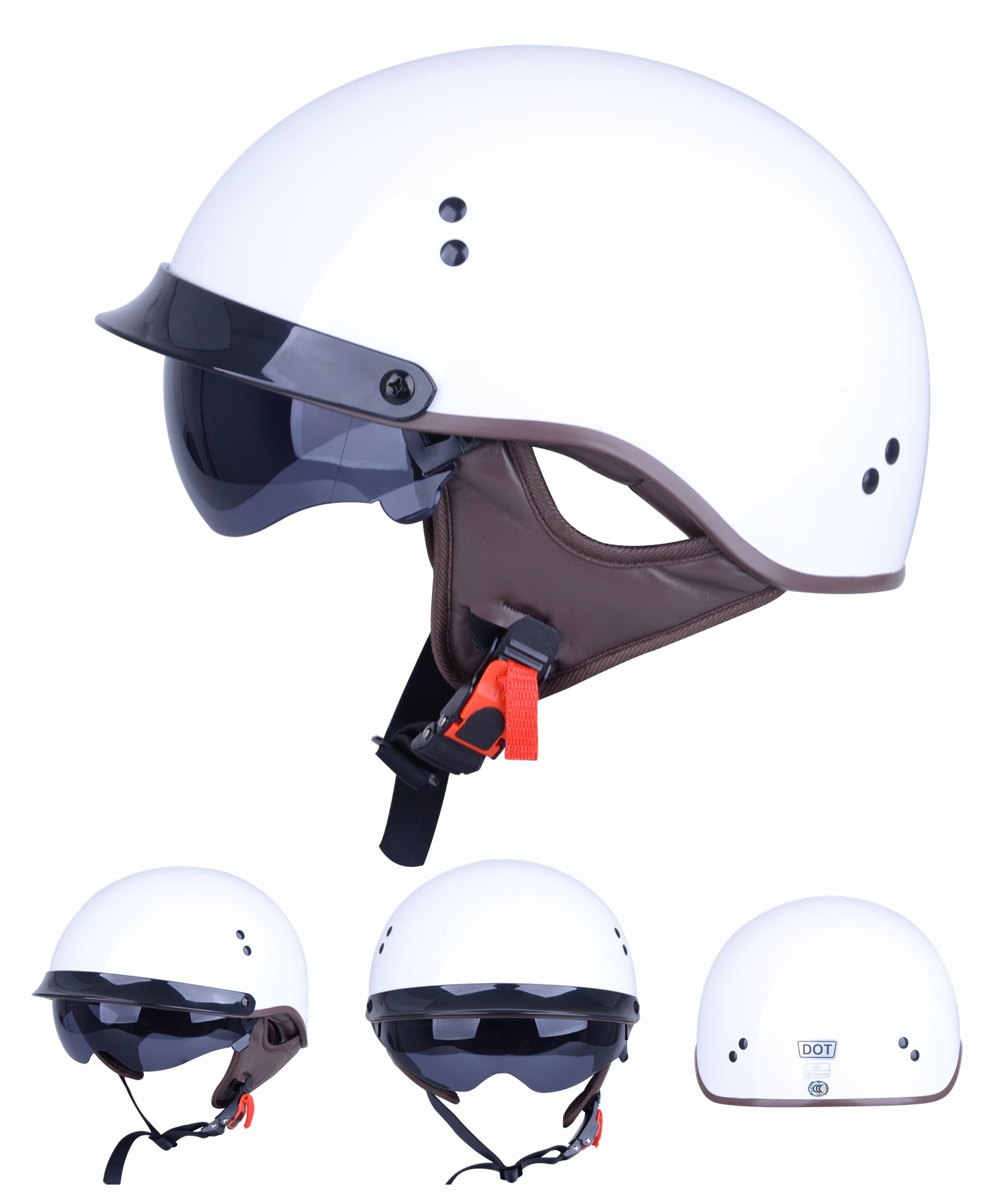 Retro Motorcycle Four-season Men's Harley Riding Helmet - Image 9