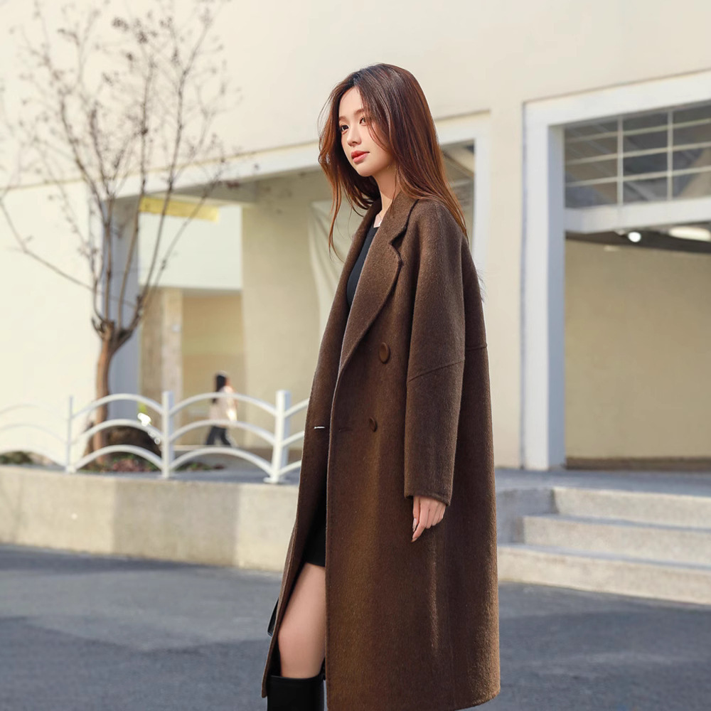 Double-sided Wool Overcoat Women's Mid-length Woolen Coat - Image 2