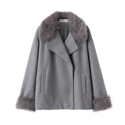 Women's Mid-length Hooded And Belted Wool Cape Coat
