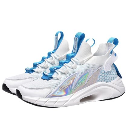 Ultralight Flying Woven Breathable Sequin Lace-up Socks Shoes Old Shoes Men